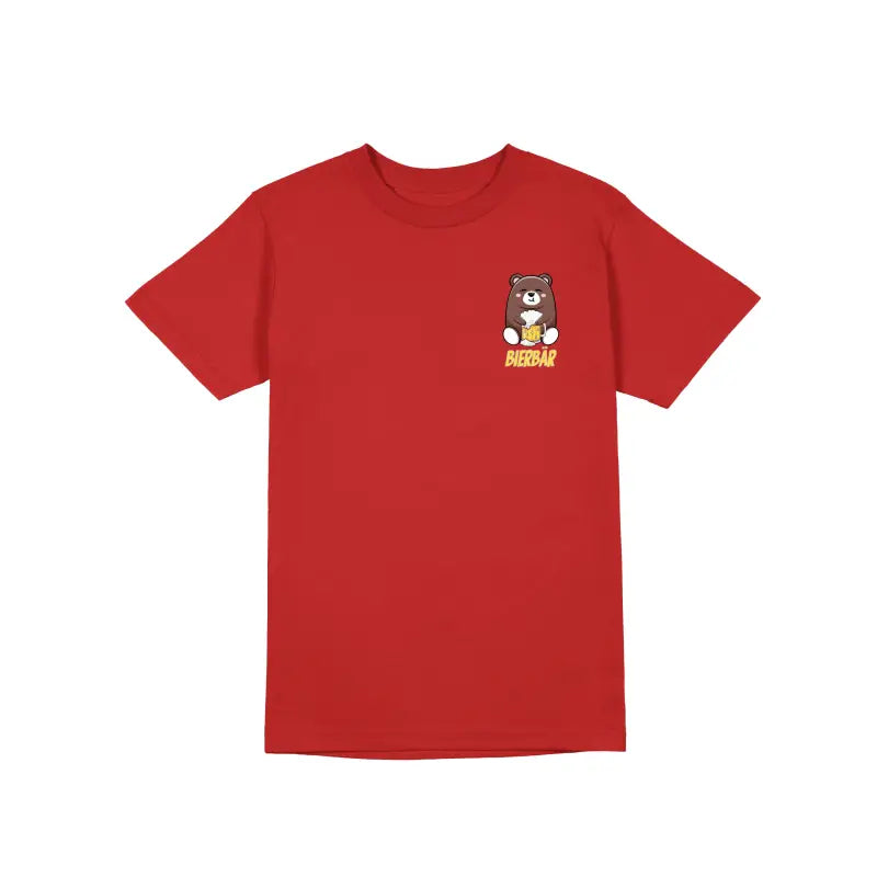Bierbär Bierfashion Herren Unisex T - Shirt - S / Rot