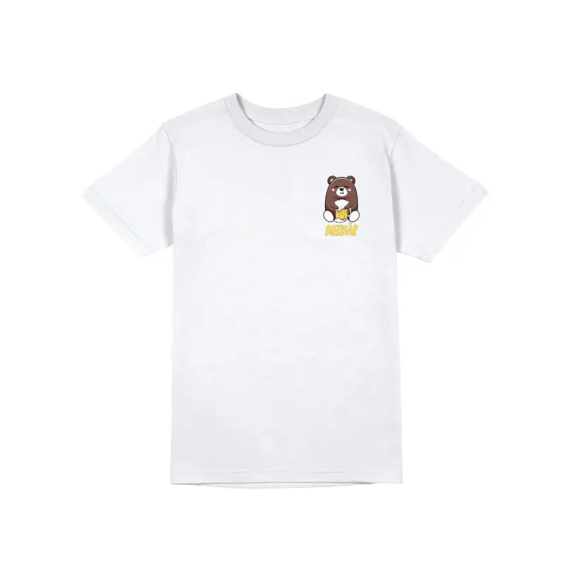 Bierbär Bierfashion Herren Unisex T - Shirt - S / Weiß