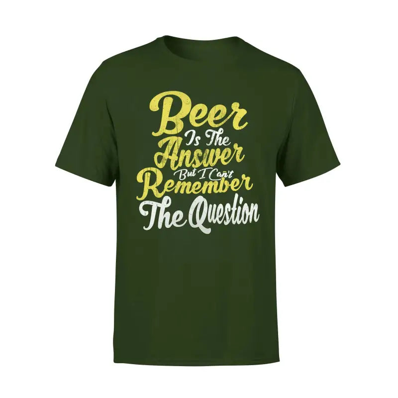 Biervereinigung Herren T - Shirt BEER IS THE ANSWER - S / Dunkelgrün
