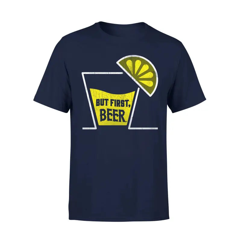 Biervereinigung Herren T - Shirt BUT FIRST BEER - S / Navy