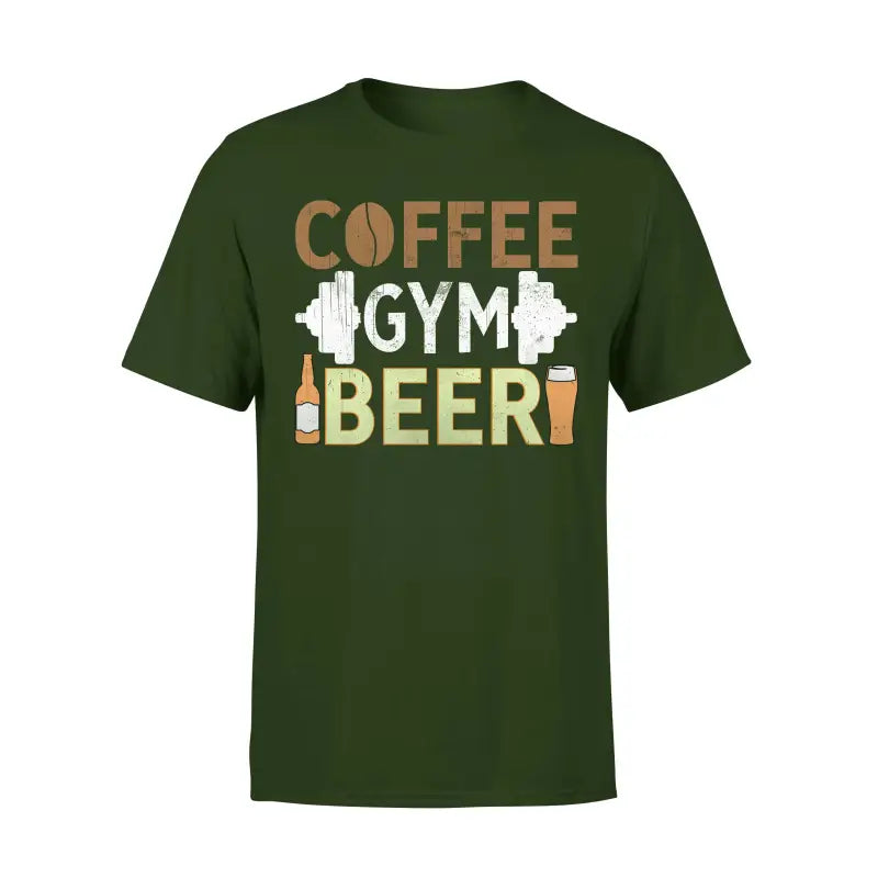 Biervereinigung Herren T - Shirt COFFEE GYM BEER - S / Dunkelgrün