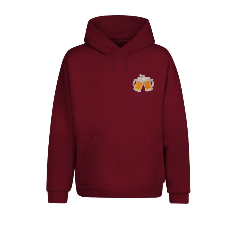 Biervereinigung Hoodie Krüge - XS / Burgundy T - Shirt