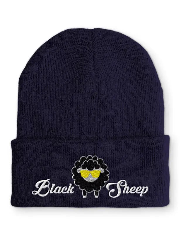 Black Sheep Wintermütze Spruchmütze Beanie perfekt für die kalte Jahreszeit
