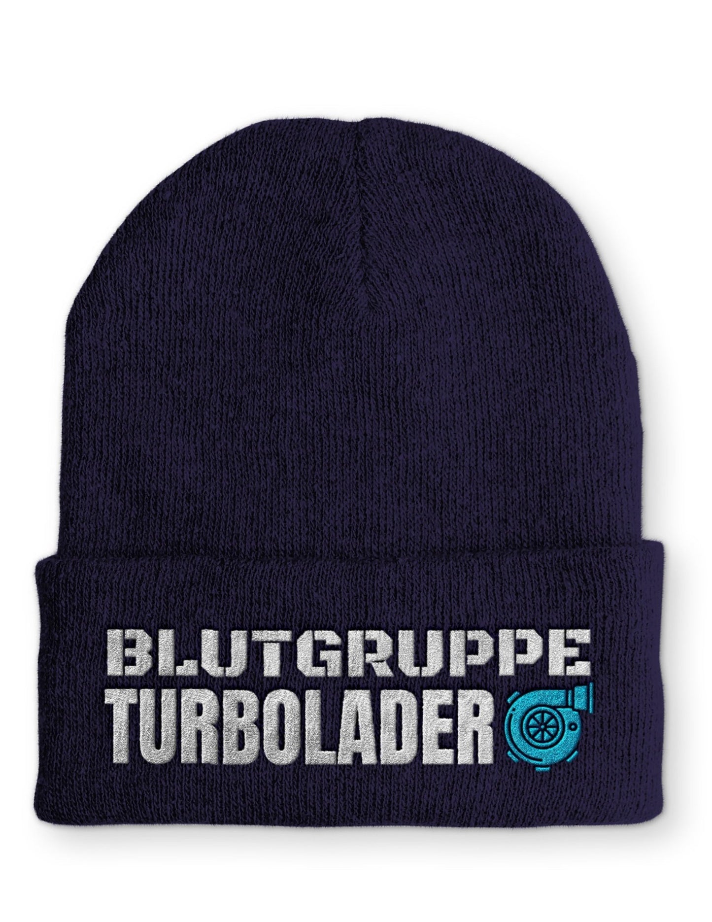 Blutgruppe Turbolader Statement Beanie Mütze mit Spruch - tshirtladen - Mütze