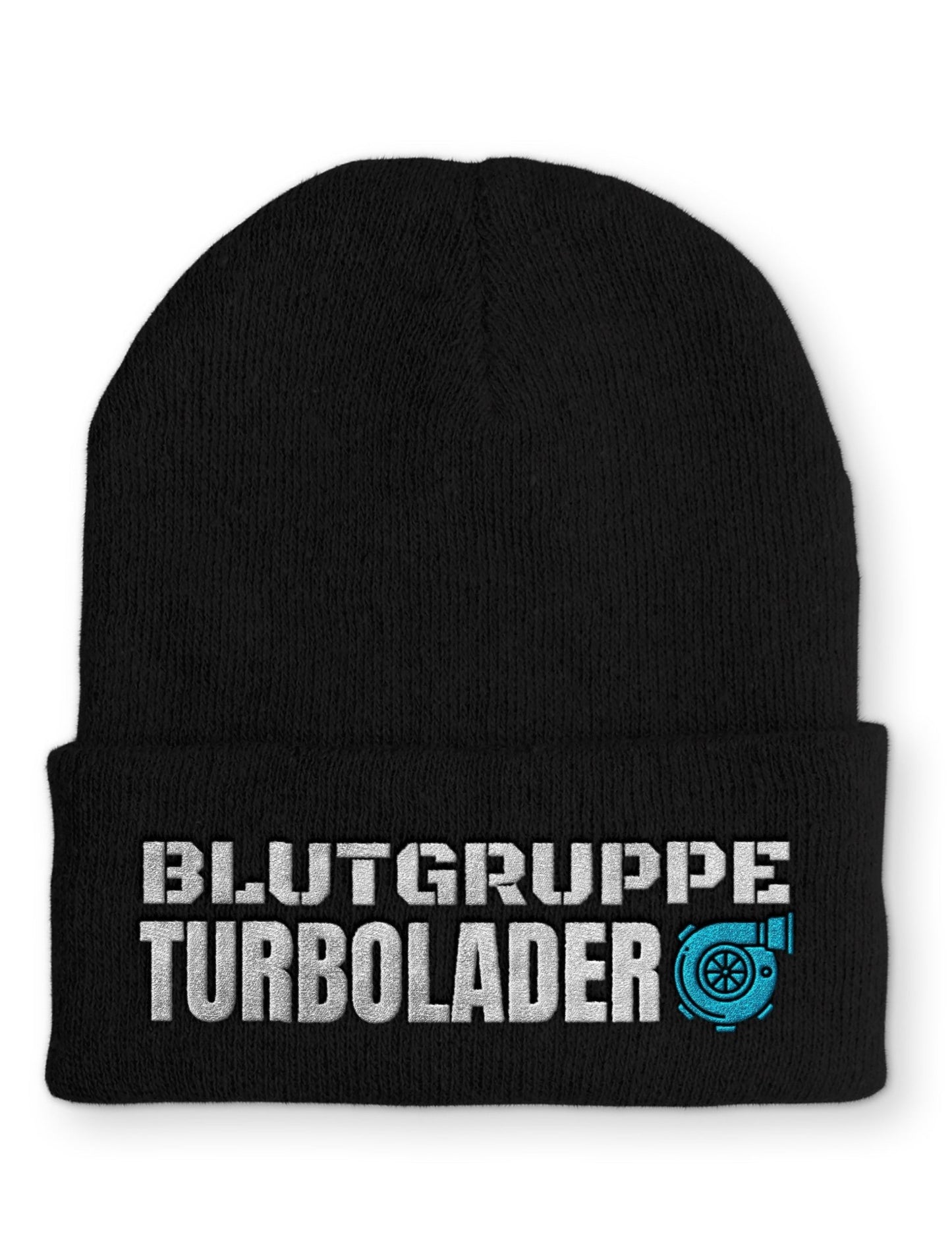 Blutgruppe Turbolader Statement Beanie Mütze mit Spruch - tshirtladen - Mütze