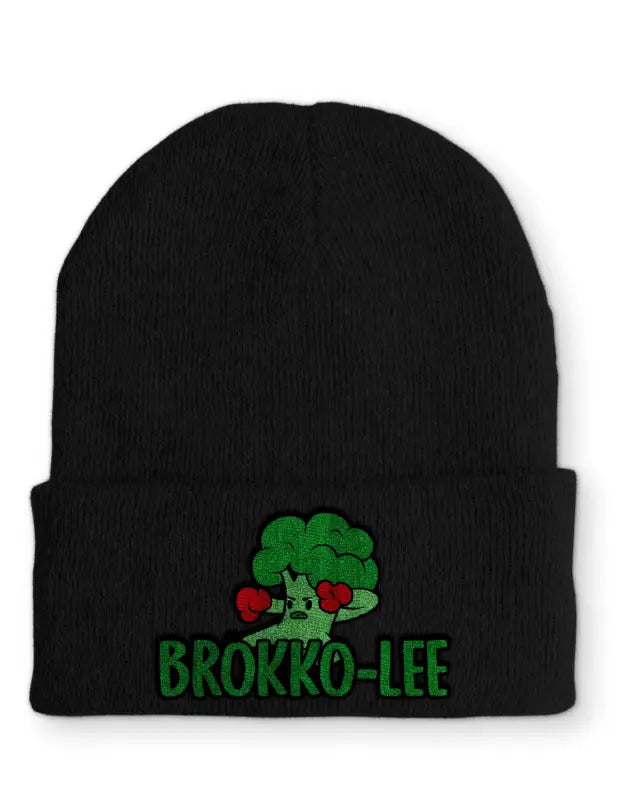 Brokko - Lee Brokkoli Beanie perfekt für die kalte Jahreszeit - Black