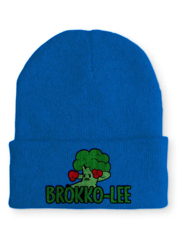 Brokko - Lee Brokkoli Beanie perfekt für die kalte Jahreszeit - Blau