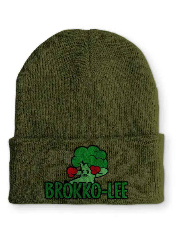 Brokko - Lee Brokkoli Beanie perfekt für die kalte Jahreszeit - Olive