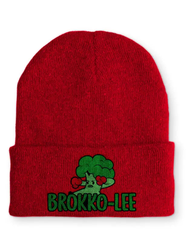 Brokko - Lee Brokkoli Beanie perfekt für die kalte Jahreszeit - Rot