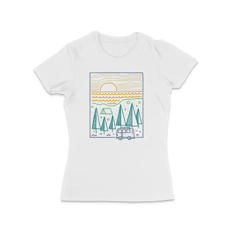 Camp River Camper Outdoor Damen T - Shirt
