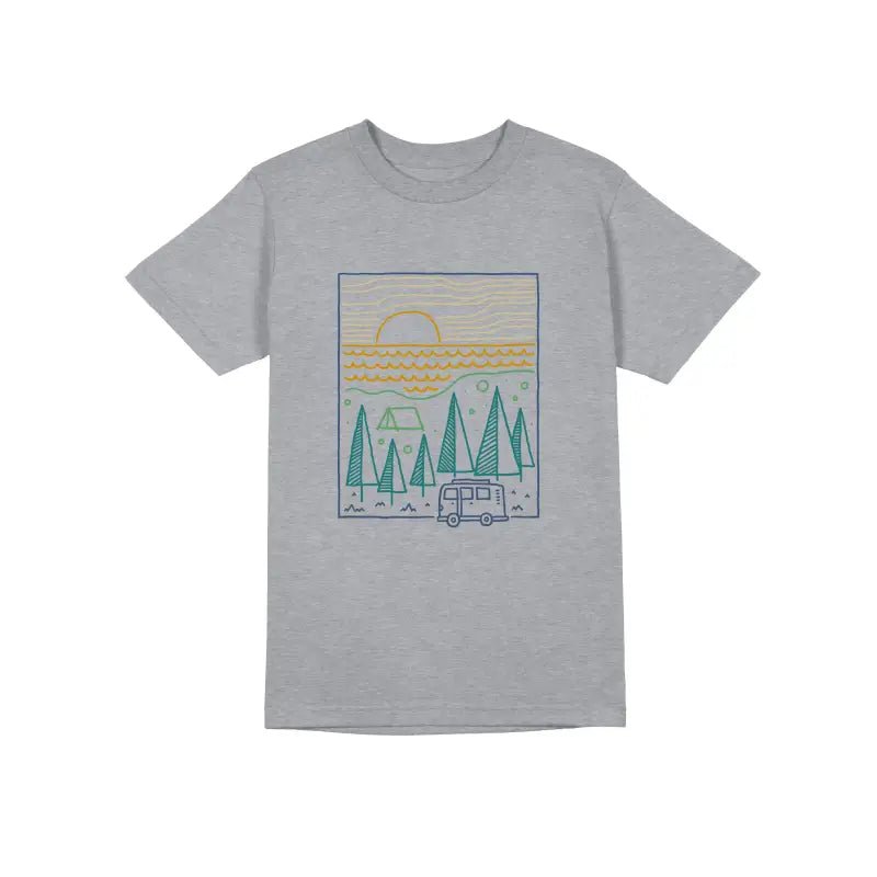 Camp River Outdoor Camper Herren Unisex T-Shirt - tshirtladen - 