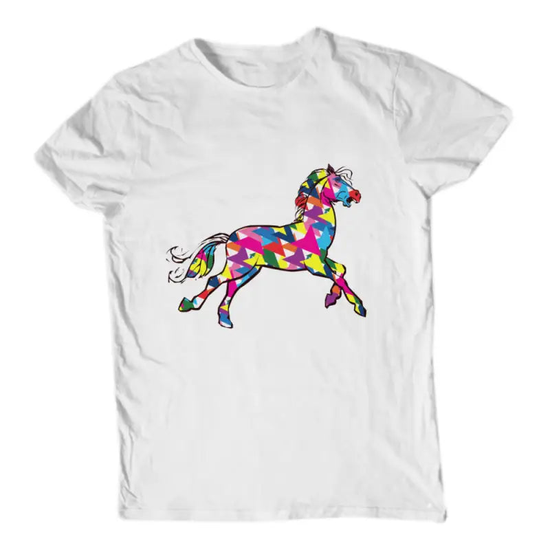 Colorful Animals T - Shirt Hengst Herren - 3XL
