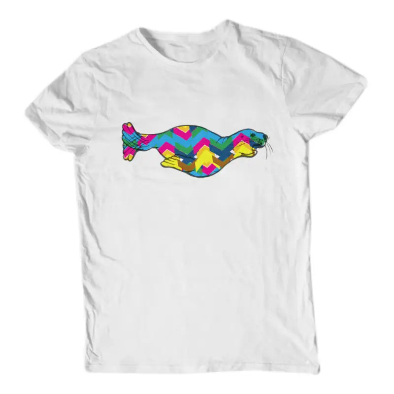 Colorful Animals T - Shirt Seehund Herren - 3XL