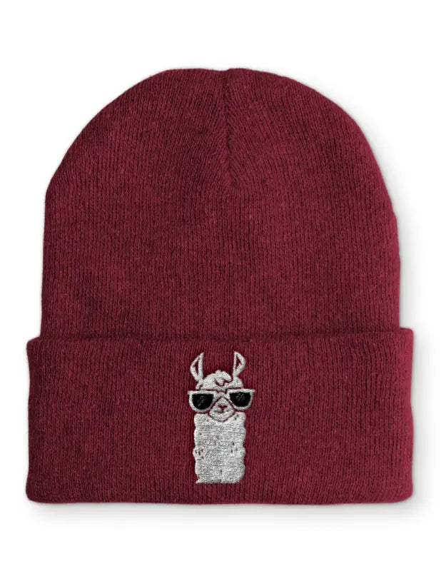 
                      
                        Cool Lama Wintermütze Spruchmütze Beanie perfekt für die kalte Jahreszeit - Bordeaux
                      
                    