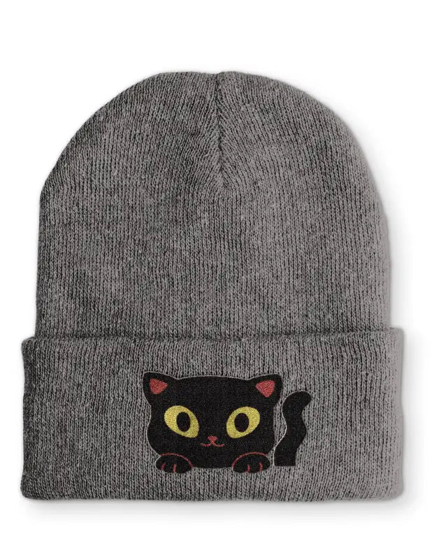 Cute Cat Statement Beanie Mütze mit Spruch - Grey