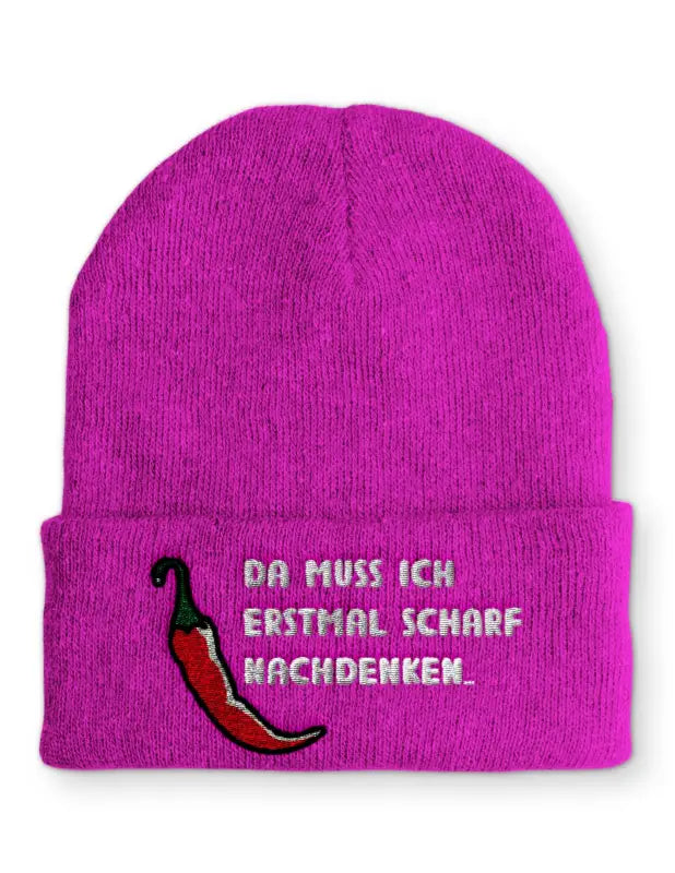 
                      
                        Da muss ich erstmal scharf nachdenken... Wintermütze Spruchmütze Beanie perfekt für die kalte Jahreszeit - Pink
                      
                    