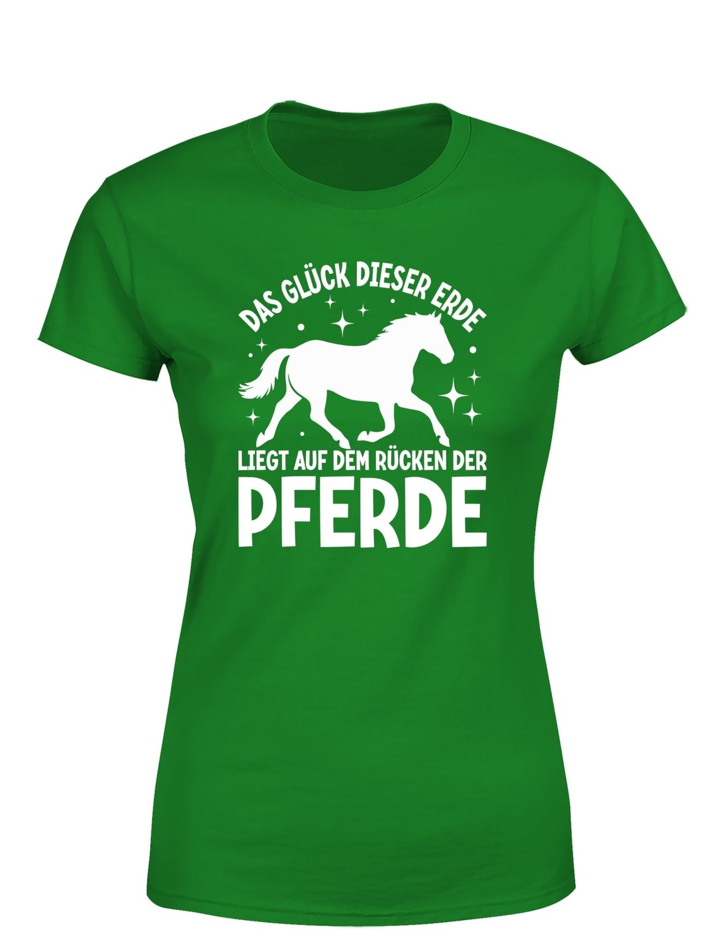 Das Glück dieser Erde liegt auf dem Rücken der Pferde Statement Damen T-Shirt - tshirtladen - T-Shirt