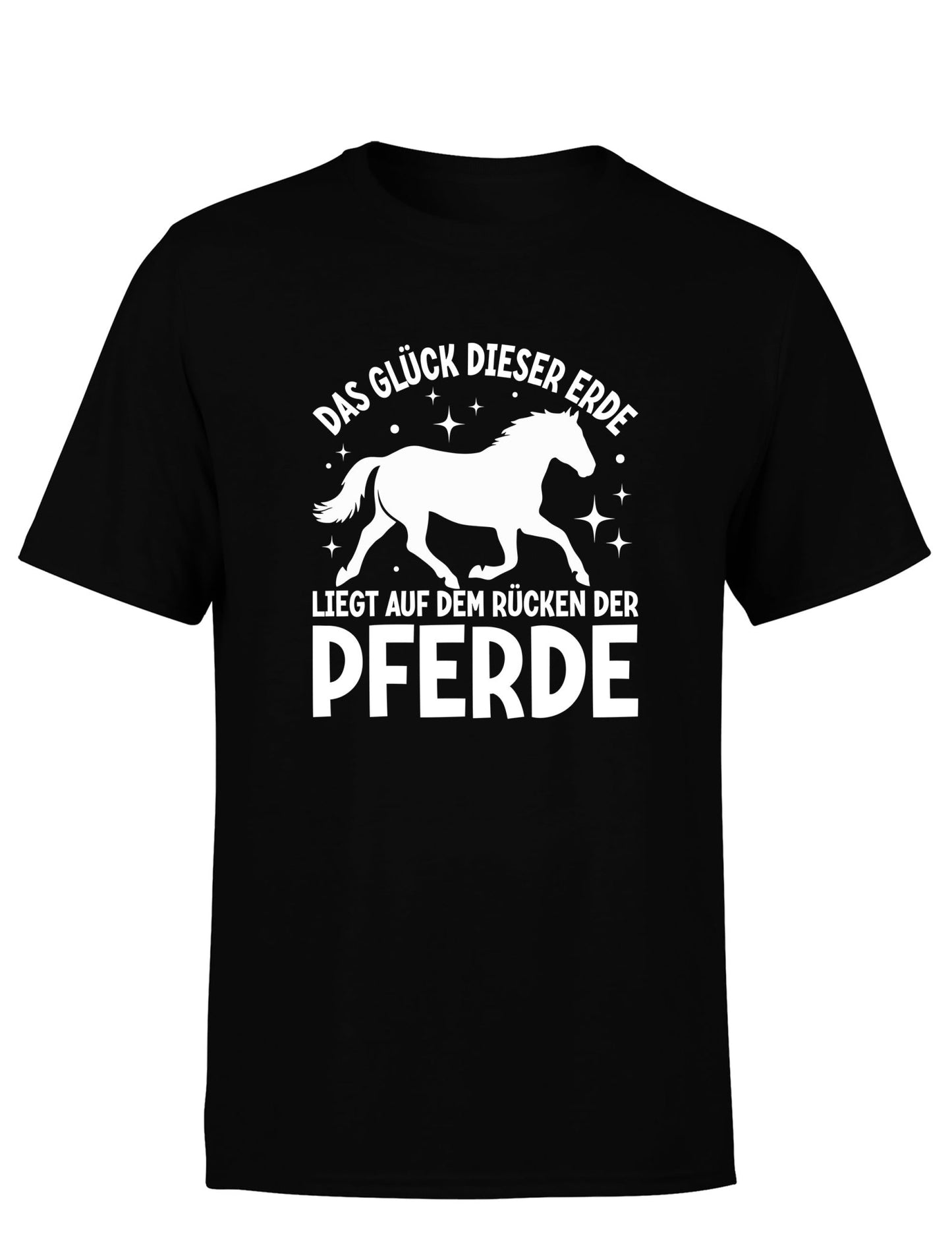 Das Glück dieser Erde liegt auf dem Rücken der Pferde Statement Herren T-Shirt - tshirtladen - T-Shirt
