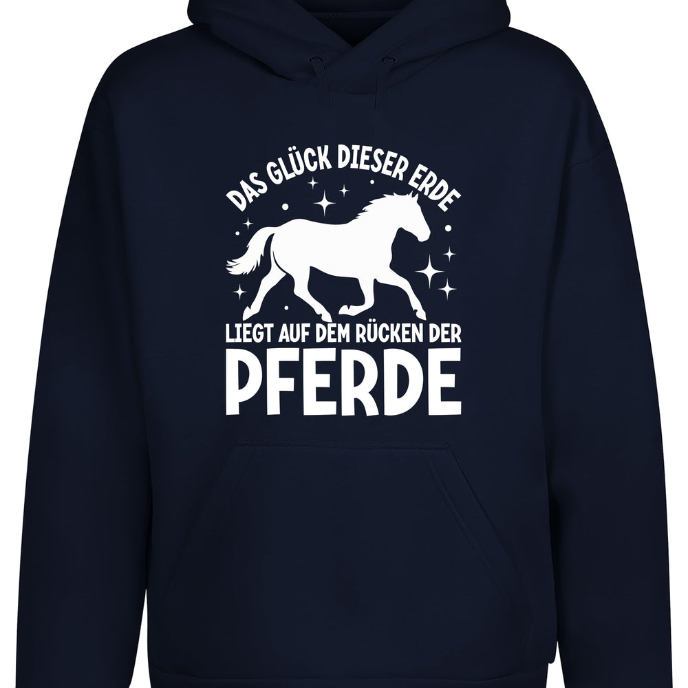 
                      
                        Das Glück dieser Erde liegt auf dem Rücken der Pferde Statement Hoodie Kapuzenpullover Unisex - tshirtladen
                      
                    