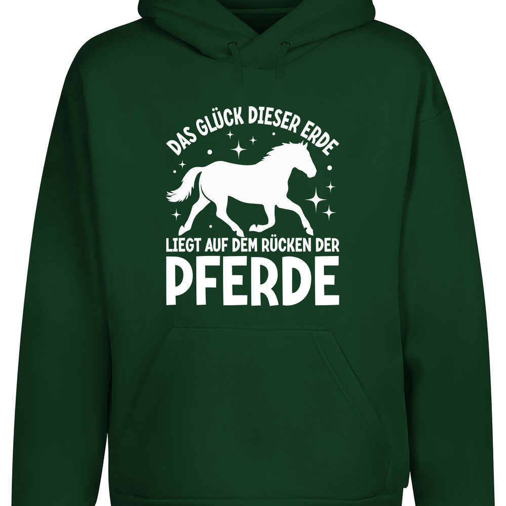 
                      
                        Das Glück dieser Erde liegt auf dem Rücken der Pferde Statement Hoodie Kapuzenpullover Unisex - tshirtladen
                      
                    