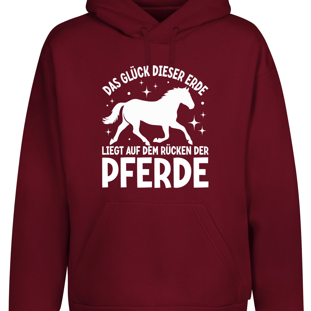 
                      
                        Das Glück dieser Erde liegt auf dem Rücken der Pferde Statement Hoodie Kapuzenpullover Unisex - tshirtladen
                      
                    