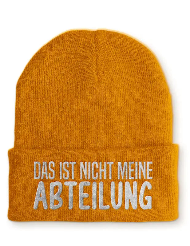 
                      
                        Das ist nicht meine Abteilung Statement Beanie Mütze mit Spruch - Mustard
                      
                    