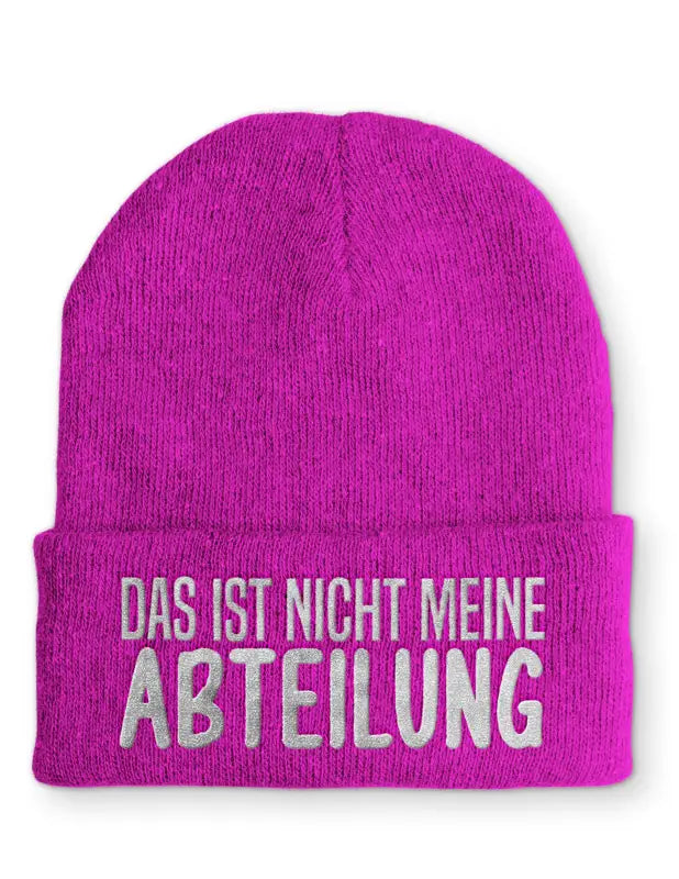 
                      
                        Das ist nicht meine Abteilung Statement Beanie Mütze mit Spruch - Pink
                      
                    