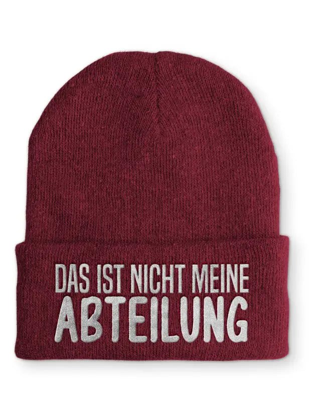 Das ist nicht meine Abteilung Statement Beanie Mütze mit Spruch - tshirtladen - Mütze