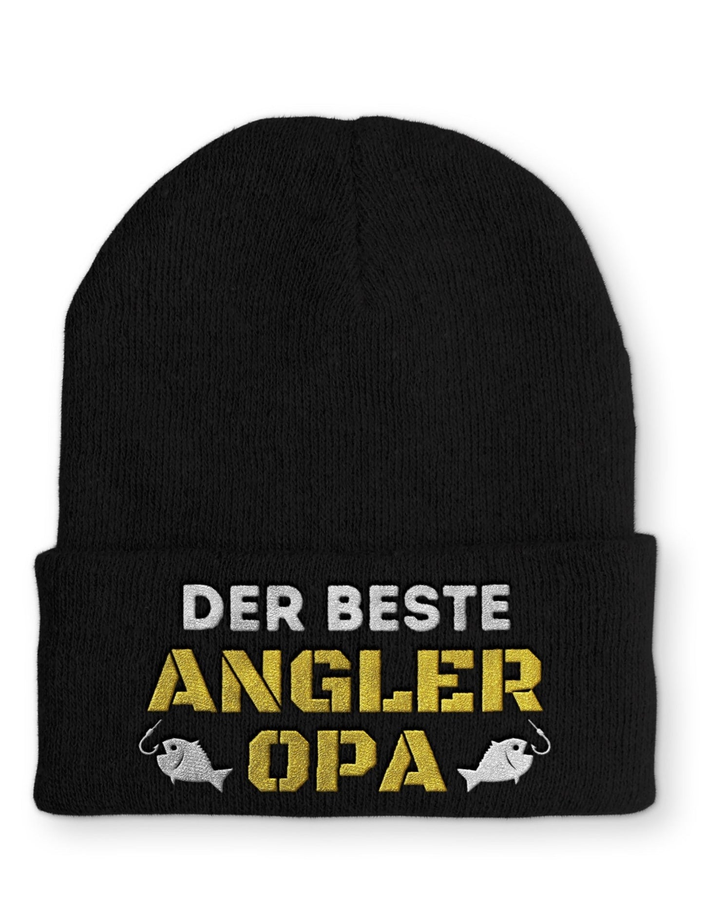 Der beste Angler Opa Beanie Mütze mit Spruch - tshirtladen - Mütze