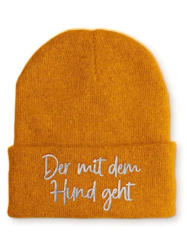 
                  
                    Der mit dem Hund geht Statement Beanie Mütze mit Spruch - tshirtladen - Mütze
                  
                
