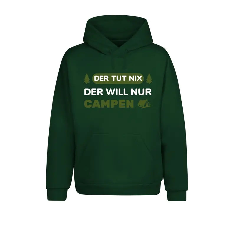 
                  
                    Der tut nix will nur campen Statement Hoodie Unisex - XS / Dunkelgrün
                  
                