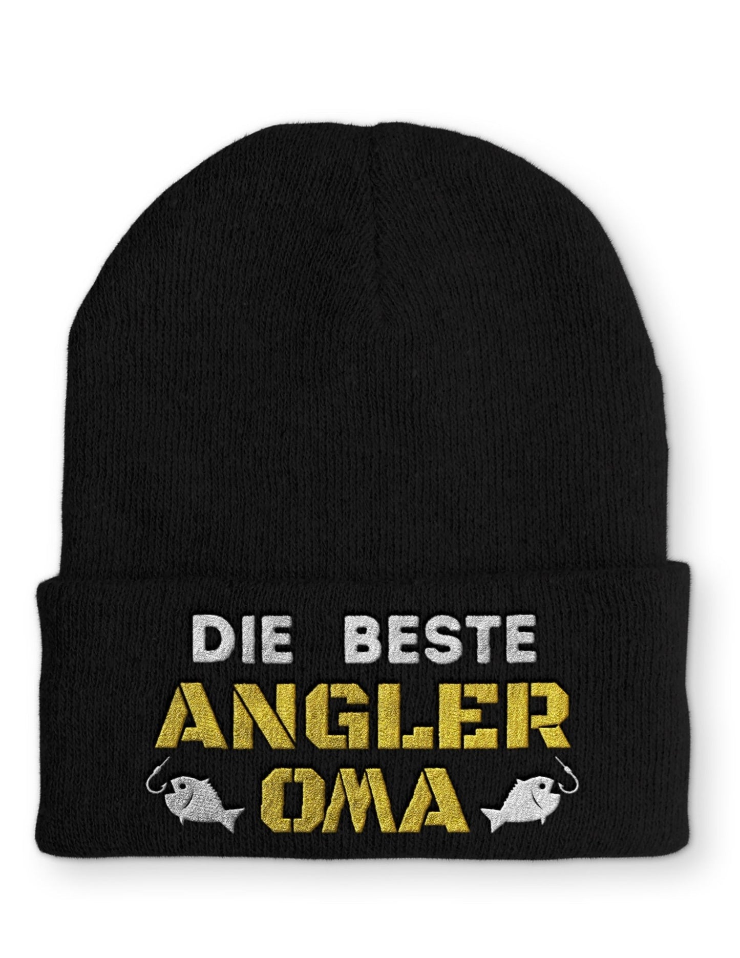 Die beste Angler Oma Beanie Mütze mit Spruch - tshirtladen - Mütze