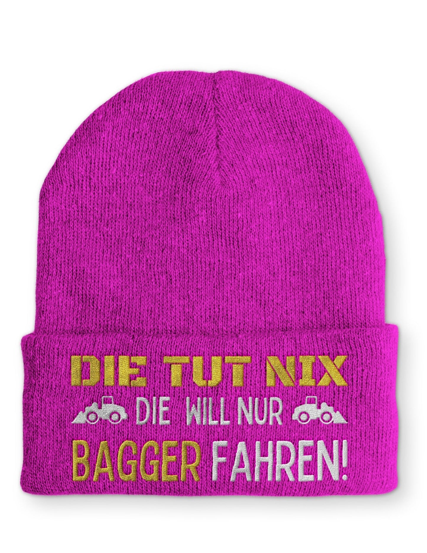 Die tut nix die will nur Bagger fahren Beanie Mütze mit Spruch - tshirtladen - Mütze