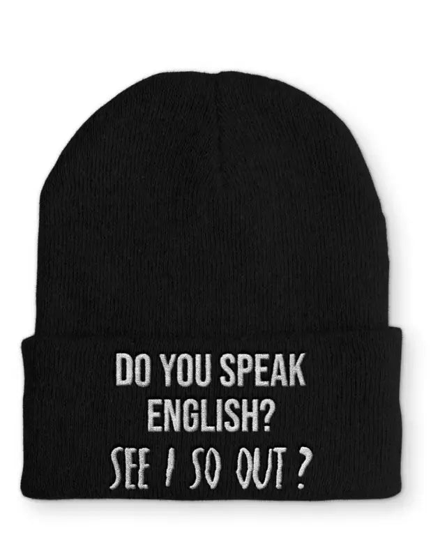 Do you speak English? See I so out? Statement Mütze mit Spruch - Black
