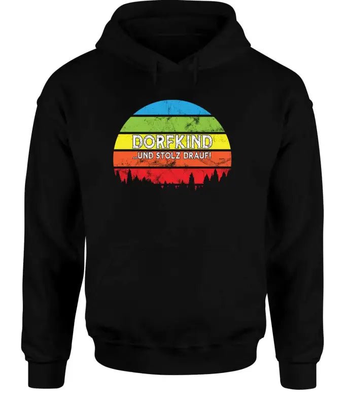 Dorfkind ...und stolz drauf! Retro Hoodie Unisex - tshirtladen - 