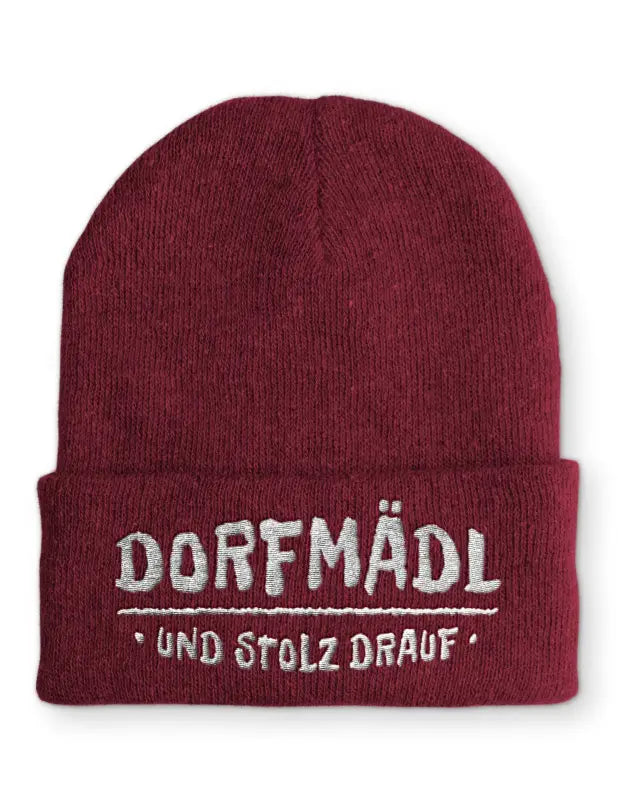 
                      
                        Dorfmädel Wintermütze Spruchmütze Beanie perfekt für die kalte Jahreszeit - Bordeaux
                      
                    