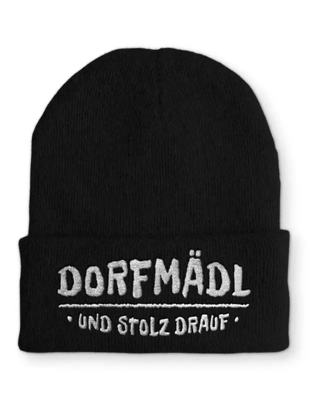 
                      
                        Dorfmädel Wintermütze Spruchmütze Beanie perfekt für die kalte Jahreszeit - Schwarz
                      
                    