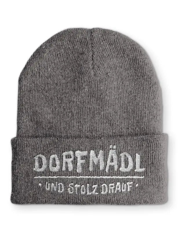 
                      
                        Dorfmädel Wintermütze Spruchmütze Beanie perfekt für die kalte Jahreszeit - Grau
                      
                    