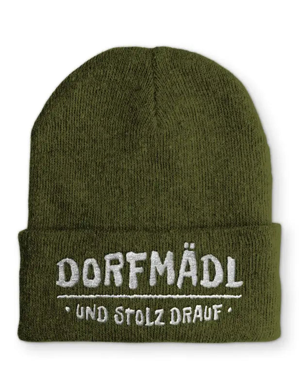 
                      
                        Dorfmädel Wintermütze Spruchmütze Beanie perfekt für die kalte Jahreszeit - Olive
                      
                    