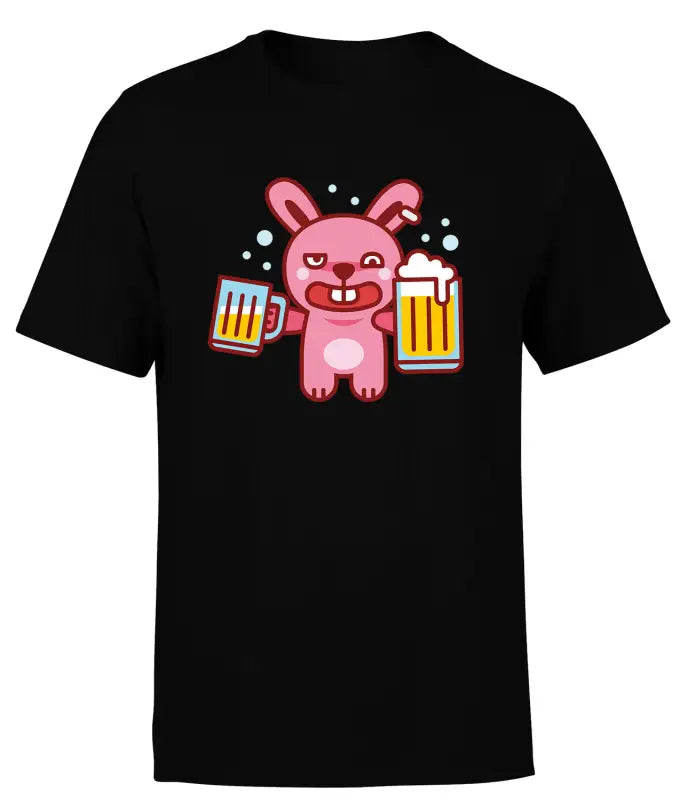 Drunken Bunny Funshirt T - Shirt Herren - S / Schwarz