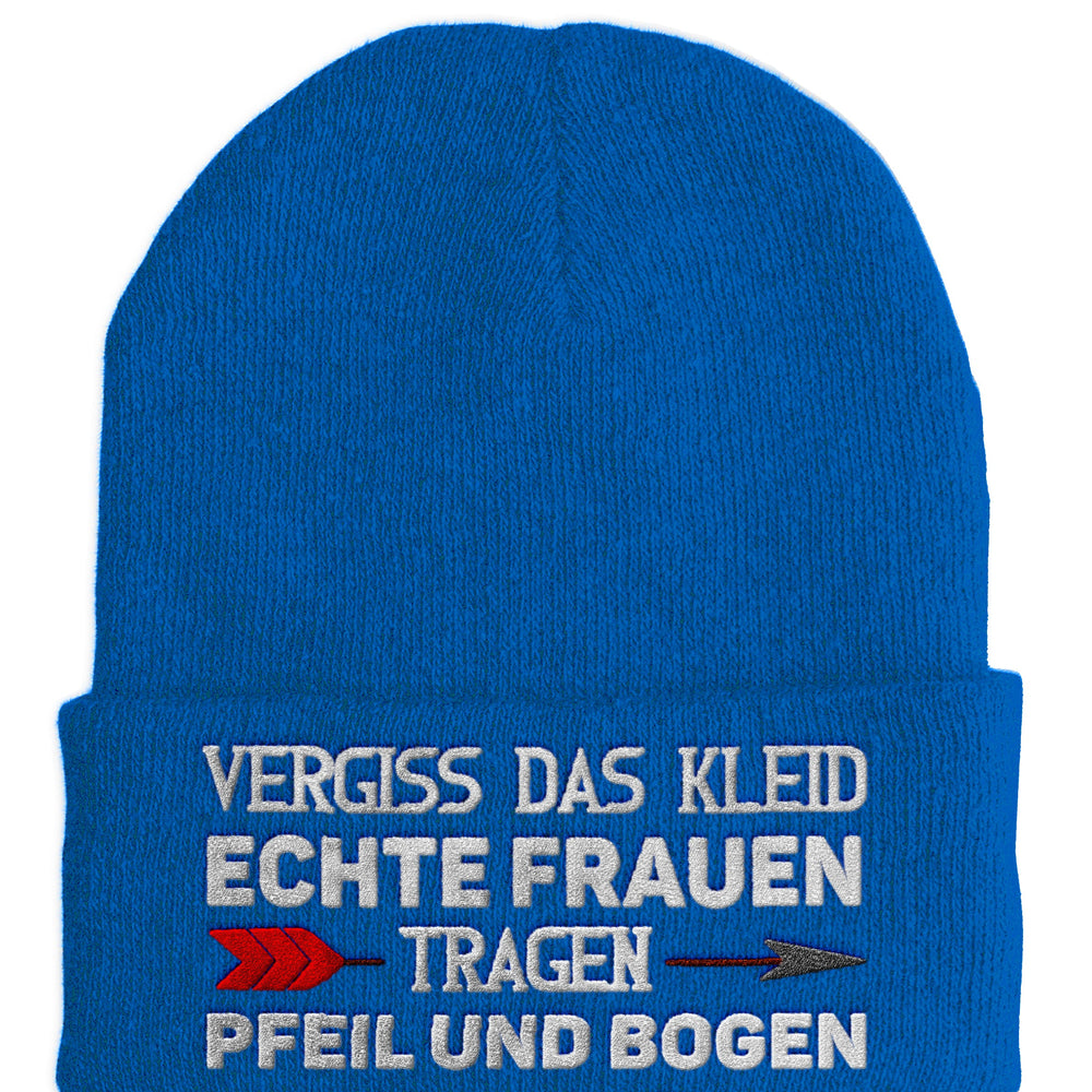 
                  
                    Echte Frauen tragen Pfeil und Bogen - Beanie - Mütze mit Spruch - Royal - Mütze
                  
                