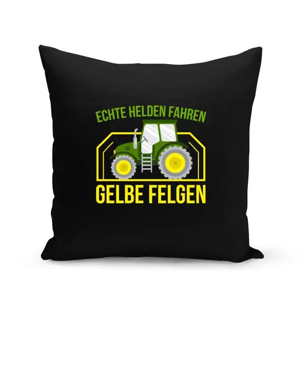 Echte Helden fahren gelbe Felgen Kissen - tshirtladen - Kissen
