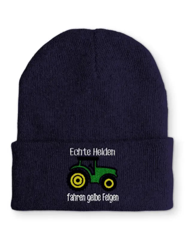 
                      
                        Echte Helden fahren gelbe Felgen Wintermütze Spruchmütze Beanie perfekt für die kalte Jahreszeit
                      
                    