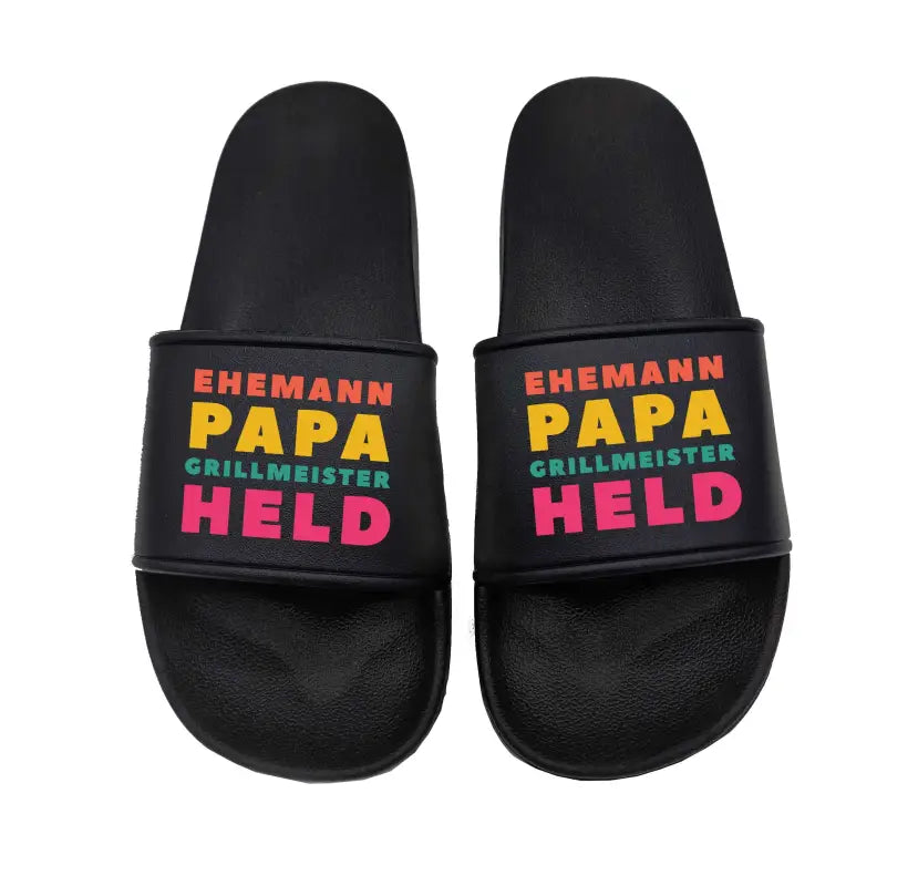 Ehemann Papa Grillmeister Held Badelatschen Sandalen Urlaub Sommerschuh Unisex