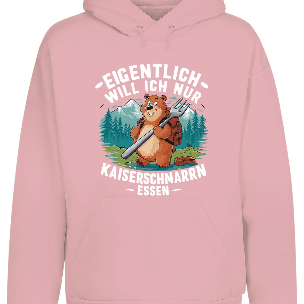 
                      
                        Eigentlich will ich nur Kaiserschmarrn Hoodie Kapuzenpullover Unisex - tshirtladen
                      
                    