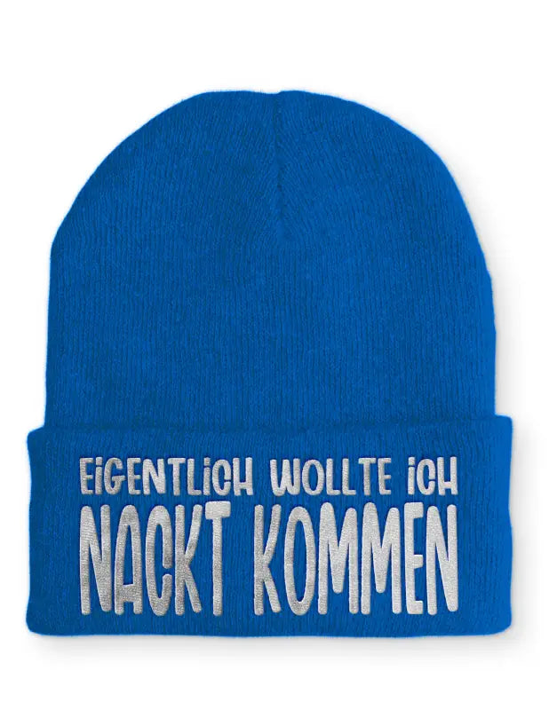 
                      
                        Eigentlich wollte ich Nackt kommen Beanie perfekt für die kalte Jahreszeit - Blau
                      
                    