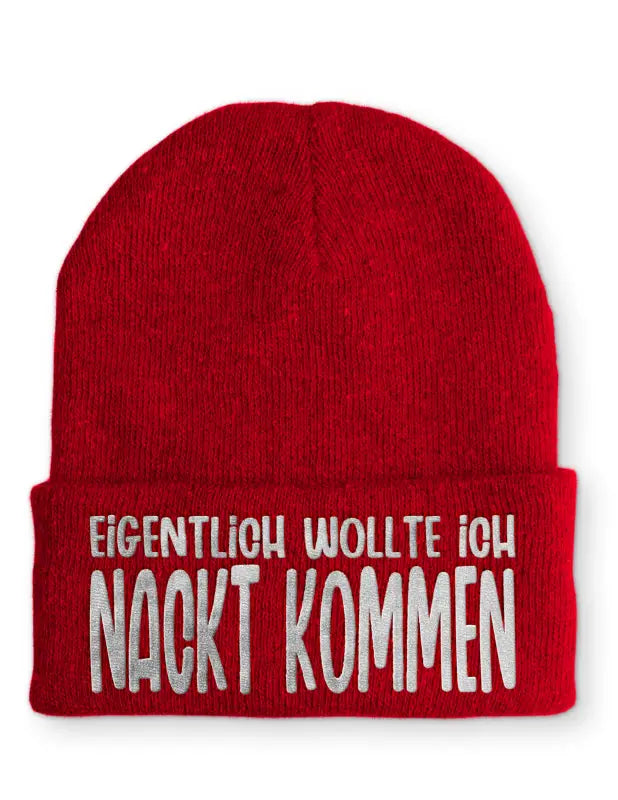 
                      
                        Eigentlich wollte ich Nackt kommen Beanie perfekt für die kalte Jahreszeit - Rot
                      
                    