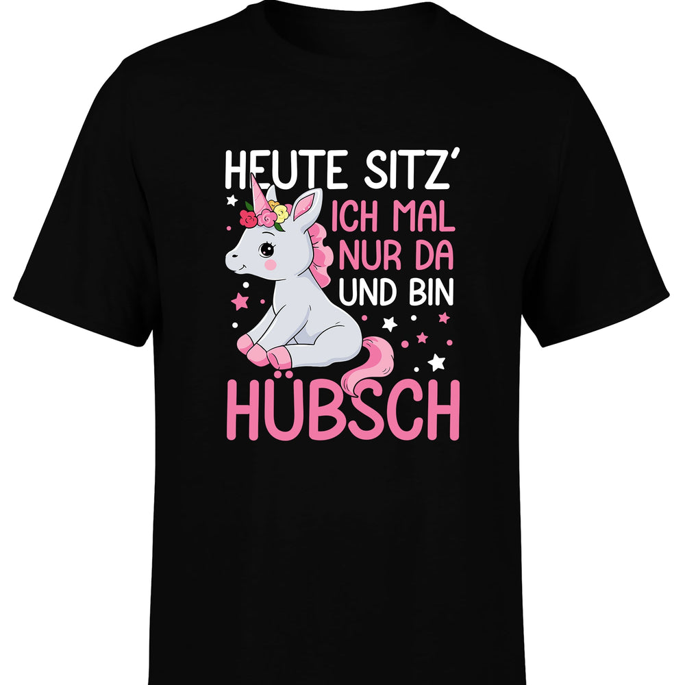 
                      
                        Einhörner heute sitz´ ich mal nur da und bin hübsch Herren T-Shirt - S / Schwarz - T-Shirt
                      
                    