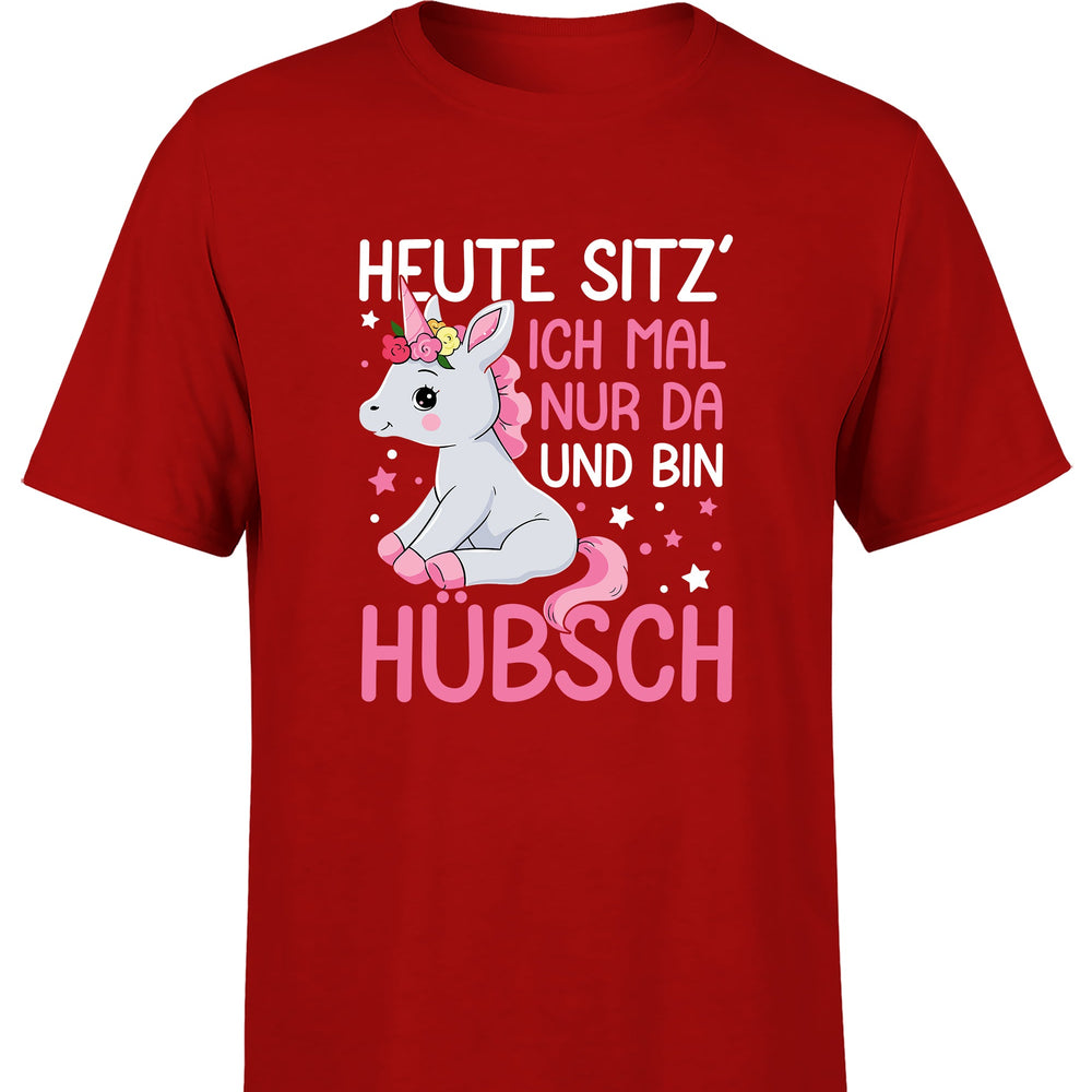 
                      
                        Einhörner heute sitz´ ich mal nur da und bin hübsch Herren T-Shirt - S / Rot - T-Shirt
                      
                    