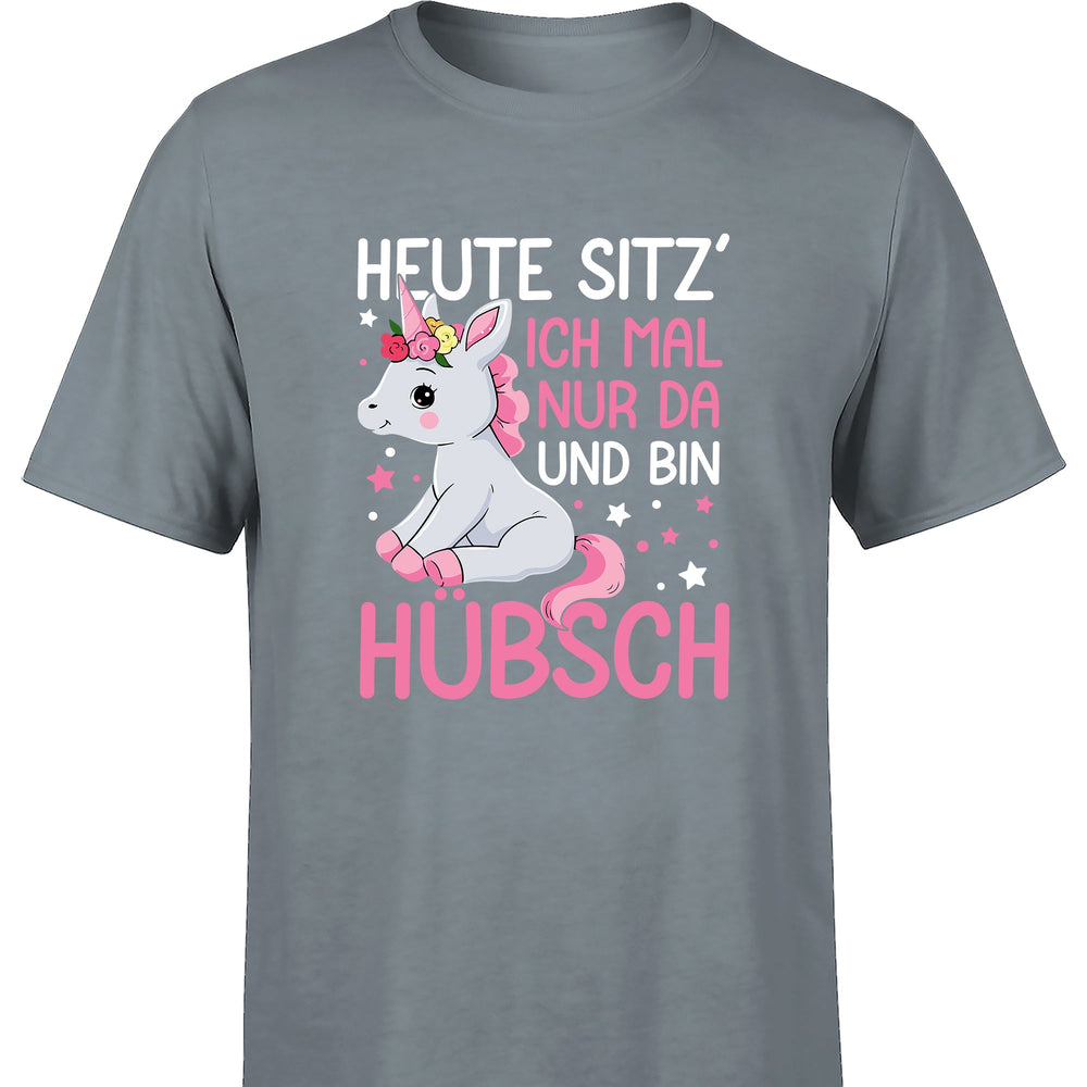 
                      
                        Einhörner heute sitz´ ich mal nur da und bin hübsch Herren T-Shirt - S / Grau - T-Shirt
                      
                    